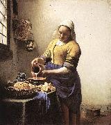 Jan Vermeer The Milkmaid oil painting reproduction